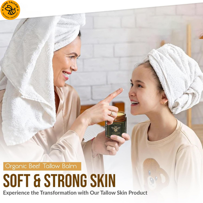 Pure Glow: Organic Grass-Fed Beef Tallow & Raw Honey Skin Balm